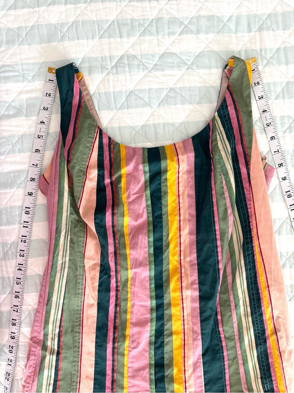 Akris Punto Mauve Deck Chair Stripe Cotton Midi Dress Multicolor Size US 12 - Picture 9 of 16